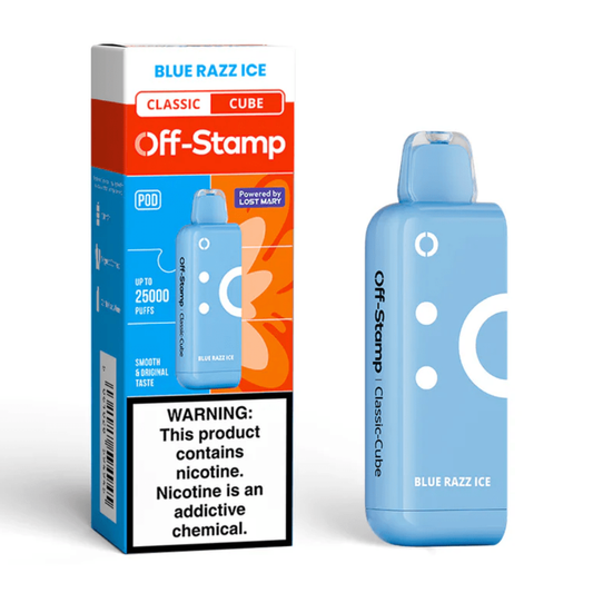 Blue Razz Ice Off Stamp X-Cube Classic Cube | 25K Puffs