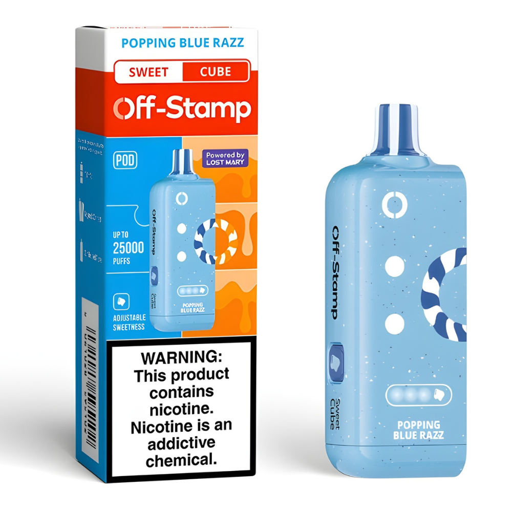 Popping Blue Razz – Off Stamp X-Cube Sweet Cube | Off Stamp Vapes